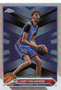 2023-24 Topps Chrome Basketball Refractor Chet Holmgren #196