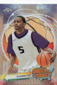 2023-24 Topps Chrome Basketball Coast to Coast Refractor De'Aaron Fox #CC-28