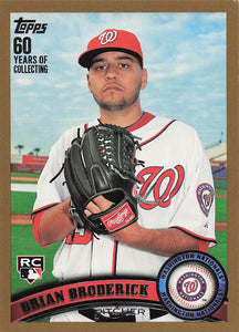 2011 Topps Gold 1628/2011 Brian Broderick #368 RC