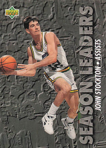 1993-94 Upper Deck Season Leaders John Stockton #168