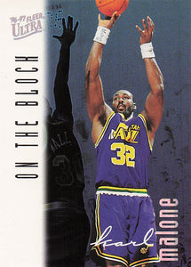 1996-97 Fleer Ultra On the Block Karl Malone #130