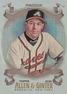 2021 Topps Allen & Ginter Silver Portrait Greg Maddux #7