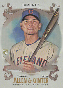 2021 Topps Allen & Ginter Silver Portrait Andres Gimenez #45 RC