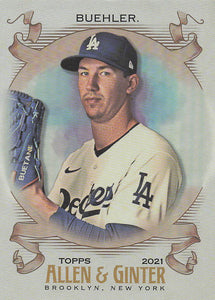 2021 Topps Allen & Ginter Silver Portrait Walker Buehler #48