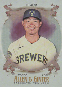 2021 Topps Allen & Ginter Silver Portrait Keston Hiura #60