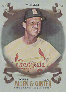 2021 Topps Allen & Ginter Silver Portrait Stan Musial #84