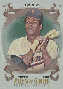 2021 Topps Allen & Ginter Silver Portrait Rod Carew #108