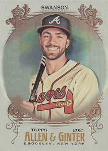 2021 Topps Allen & Ginter Silver Portrait Dansby Swanson #112