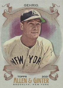 2021 Topps Allen & Ginter Silver Portrait Lou Gehrig #119