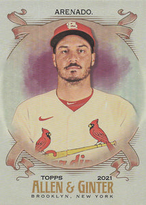 2021 Topps Allen & Ginter Silver Portrait Nolan Arenado #136