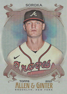 2021 Topps Allen & Ginter Silver Portrait Mike Soroka #155