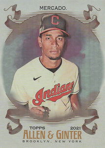 2021 Topps Allen & Ginter Silver Portrait Oscar Mercado #164