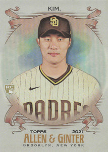 2021 Topps Allen & Ginter Silver Portrait Ha-Seong Kim #176 RC