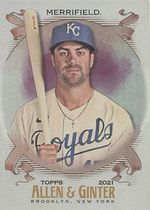 2021 Topps Allen & Ginter Silver Portrait Whit Merrifield #179