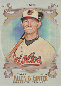2021 Topps Allen & Ginter Silver Portrait Austin Hays #198