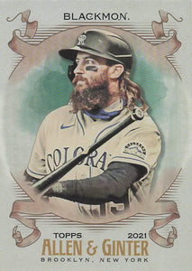 2021 Topps Allen & Ginter Silver Portrait Charlie Blackmon #280