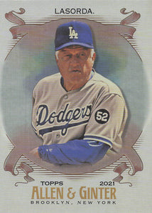 2021 Topps Allen & Ginter Silver Portrait Tommy Lasorda #303 SP