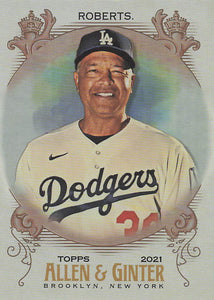 2021 Topps Allen & Ginter Silver Portrait Dave Roberts #308 SP