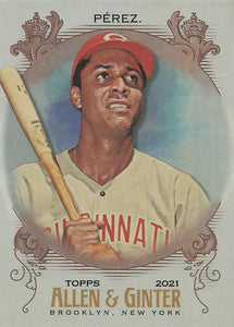 2021 Topps Allen & Ginter Silver Portrait Tony Pérez #323 SP