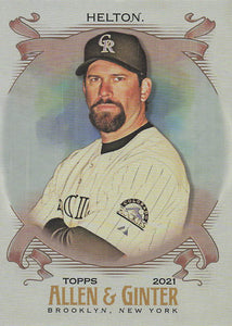 2021 Topps Allen & Ginter Silver Portrait Todd Helton #330 SP