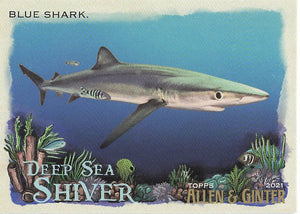 2021 Topps Allen & Ginter Deep Sea Shiver Blue Shark #DSS-5
