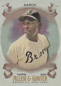 2021 Topps Allen & Ginter Silver Portrait Hank Aaron #1