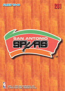 1995-96 Fleer European San Antonio Spurs #261