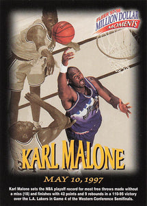 1997-98 Fleer Million Dollar Moments Contest Karl Malone #17