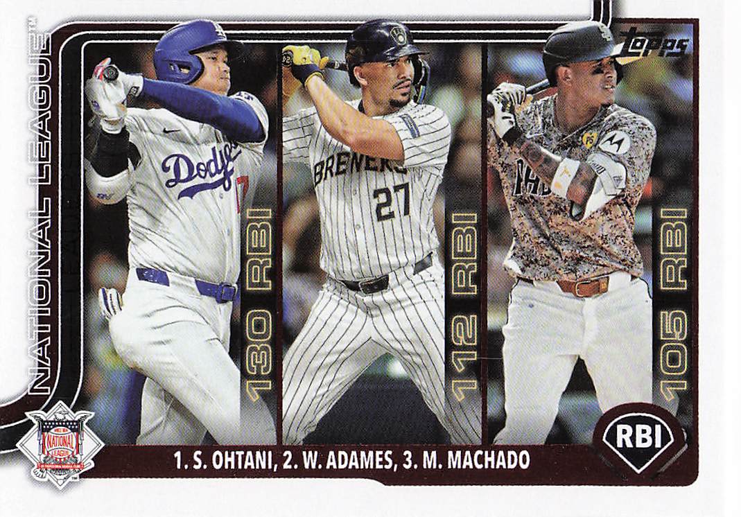2025 Topps Series 1 Baseball Willy Adames / Shohei Ohtani / Manny Machado #86