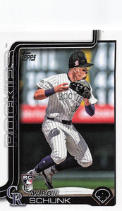 2025 Topps Series 1 Baseball Aaron Schunk #196 RC
