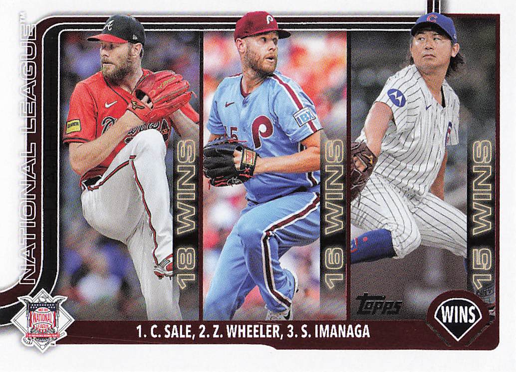 2025 Topps Series 1 Baseball Zack Wheeler / Chris Sale / Shota Imanaga #234