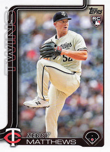 2025 Topps Series 1 Baseball Zebby Matthews #283 RC