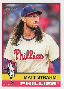 2025 Topps Heritage Baseball Matt Strahm #7