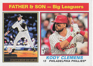 2025 Topps Heritage Baseball Kody Clemens / Roger Clemens #67
