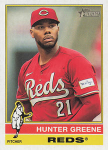 2025 Topps Heritage Baseball Hunter Greene #96
