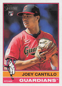 2025 Topps Heritage Baseball Joey Cantillo #104 RC