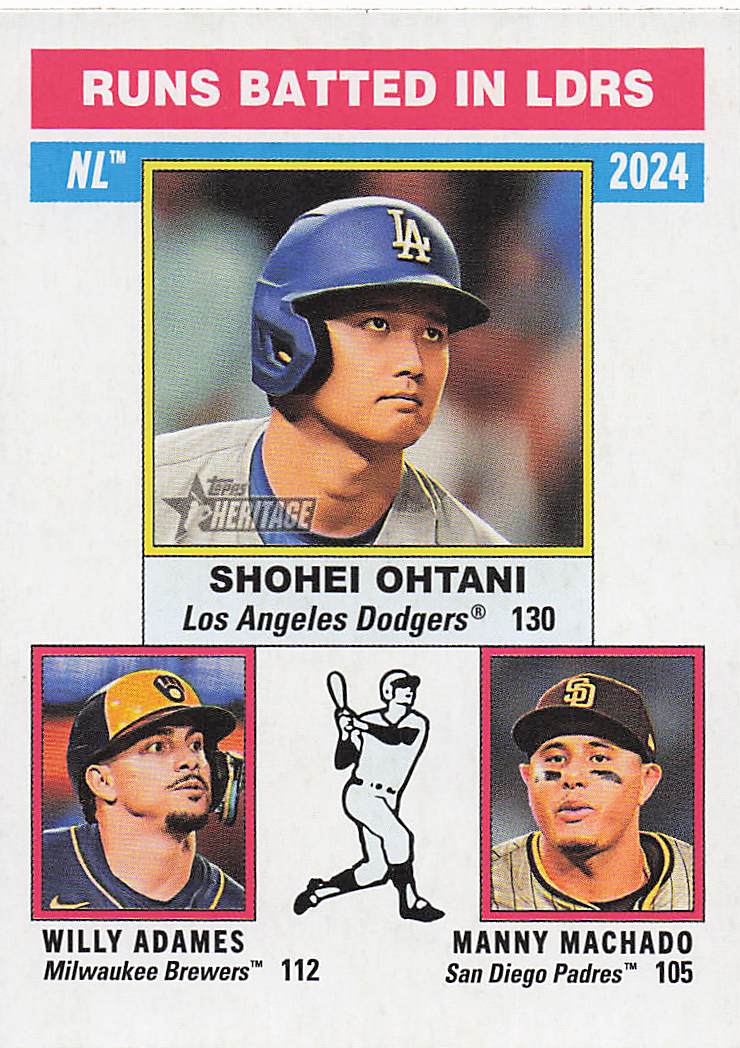 2025 Topps Heritage Baseball Manny Machado / Willy Adames / Shohei Ohtani #195