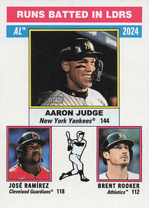 2025 Topps Heritage Baseball Brent Rooker / José Ramírez / Aaron Judge #196