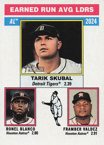 2025 Topps Heritage Baseball Framber Valdez / Tarik Skubal / Ronel Blanco #202