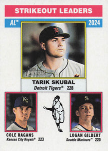 2025 Topps Heritage Baseball Logan Gilbert / Tarik Skubal / Cole Ragans #204