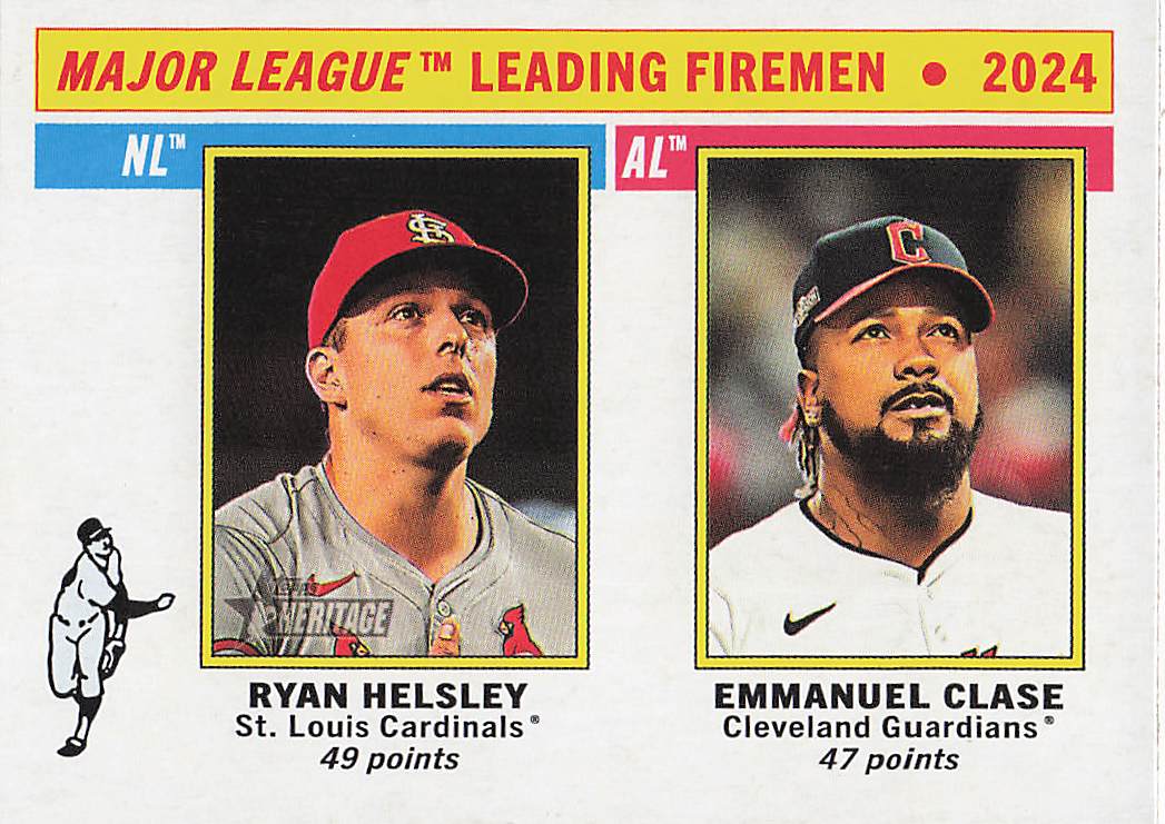 2025 Topps Heritage Baseball Emmanuel Clase / Ryan Helsley #205