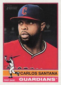 2025 Topps Heritage Baseball Carlos Santana #233