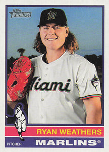 2025 Topps Heritage Baseball Ryan Weathers #275