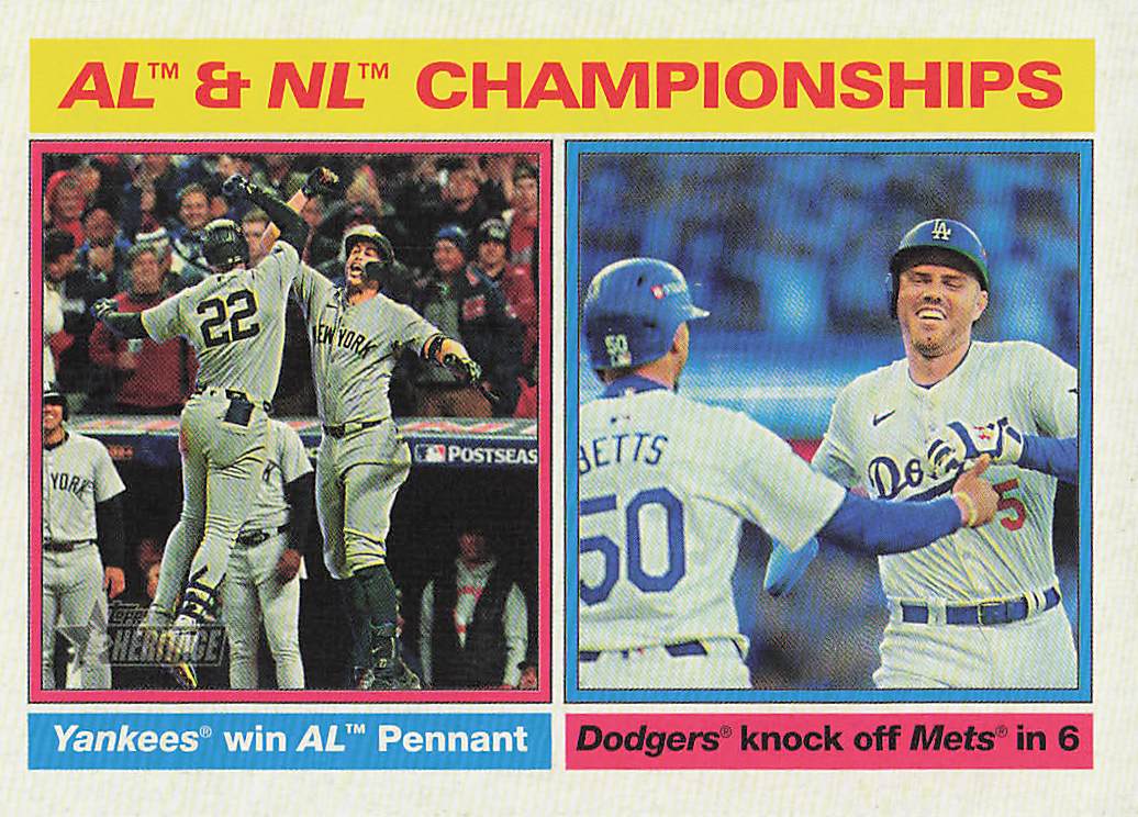 2025 Topps Heritage Baseball Los Angeles Dodgers / New York Yankees #461