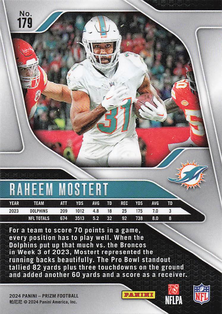 2024 Panini Prizm Raheem Mostert #179