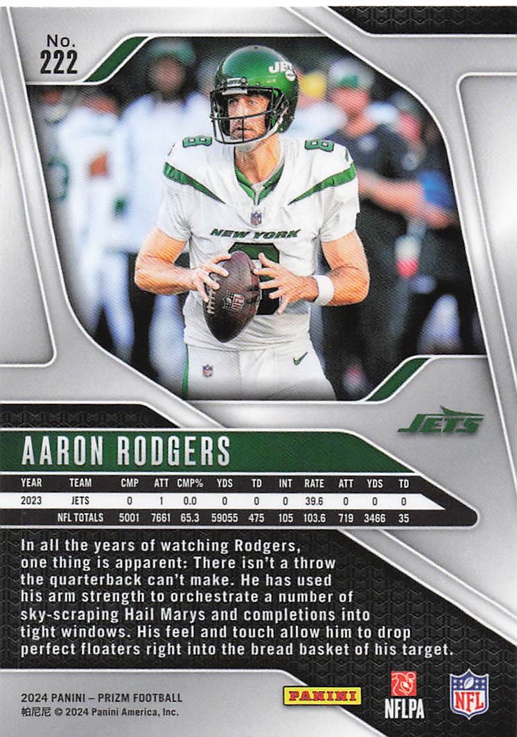 2024 Panini Prizm Aaron Rodgers #222