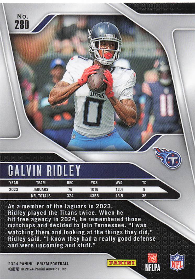 2024 Panini Prizm Calvin Ridley #280