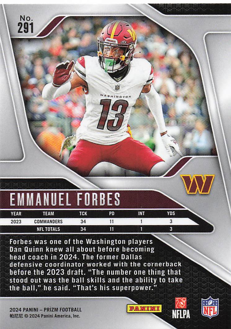 2024 Panini Prizm Emmanuel Forbes #291