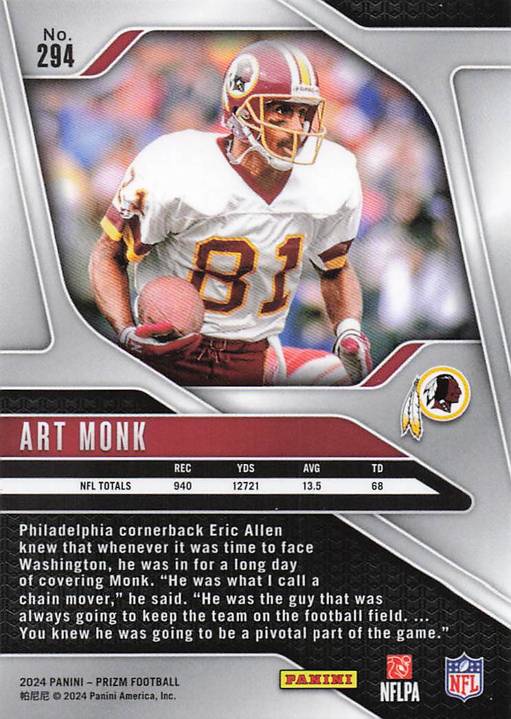 2024 Panini Prizm Art Monk #294
