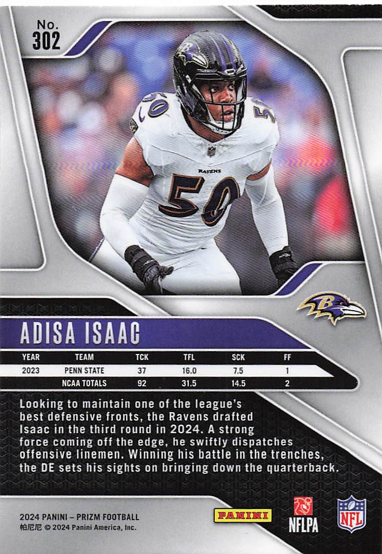2024 Panini Prizm Adisa Isaac #302 RC